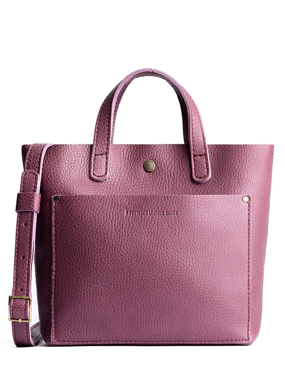 Portland Leather Mini Crossbody Tote In Light Purple Mauve (D1)